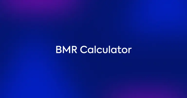 BMR Calculator