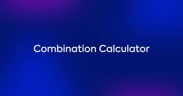 Combination Calculator