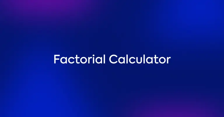 Factorial Calculator