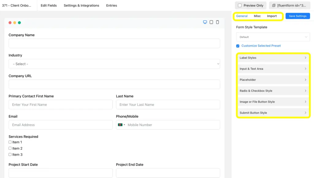 Use the Advanced Form Styler of Fluent Forms to bring the brand-specific experience in your forms.