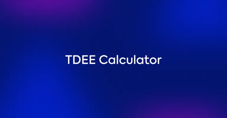 TDEE Calculator