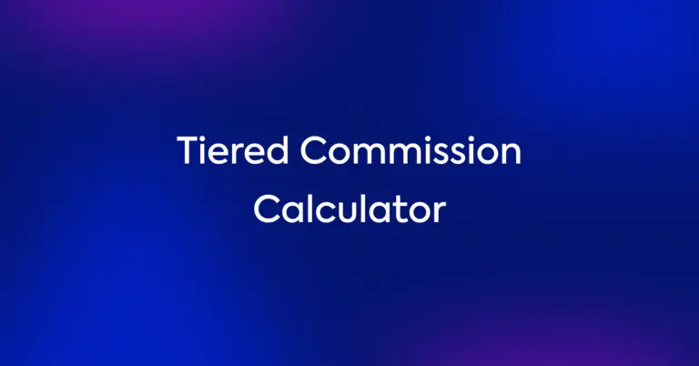 Tiered Commission Calculator