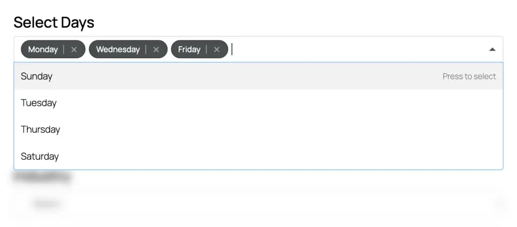 Fluent Forms multiple choice field with several options selected