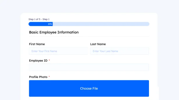 Employee Information Form template made with Fluent Forms