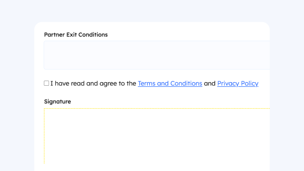 Partnership Agreement Form for WordPress