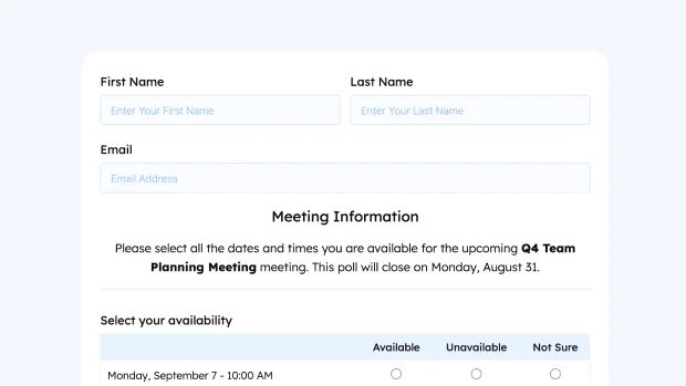 Scheduling Poll Form thumb