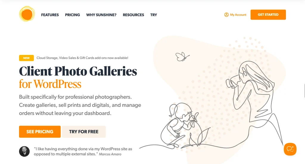 Sunshine Photo Cart homepage