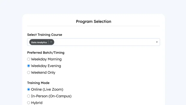 Training Application Form thumb