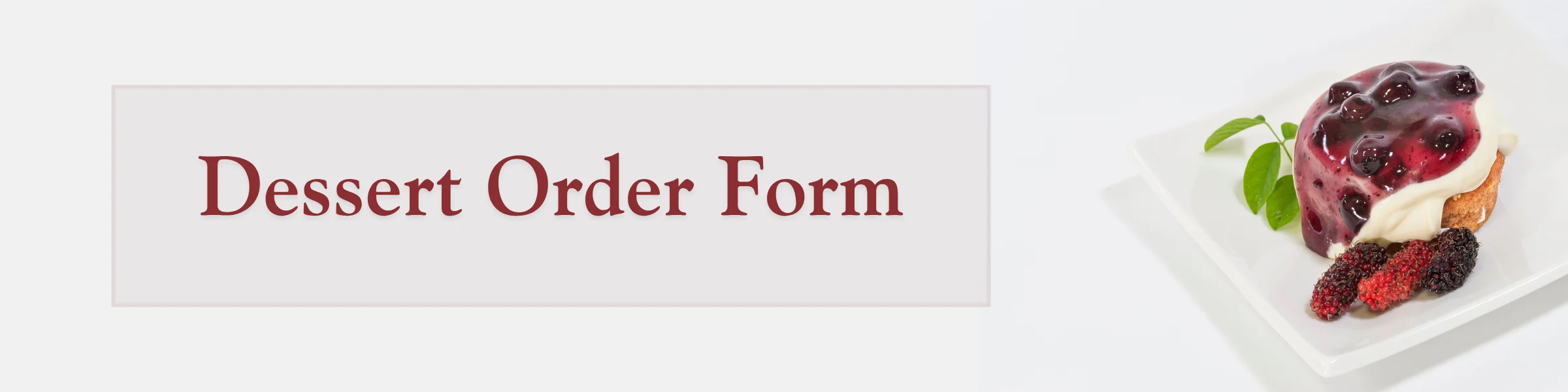 dessert order form cover