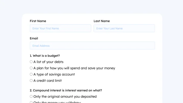 Financial Literacy Test Form