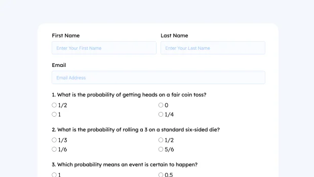 Probability quiz Form thumb