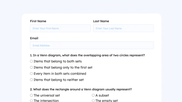 Venn diagram quiz Form thumb