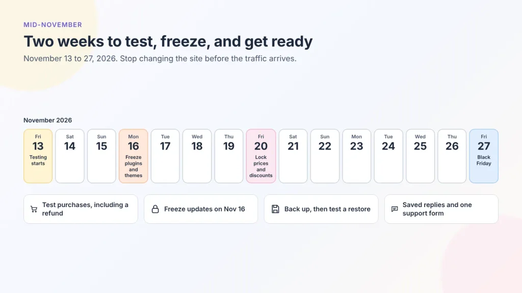 Mid November Preparation for Black Friday