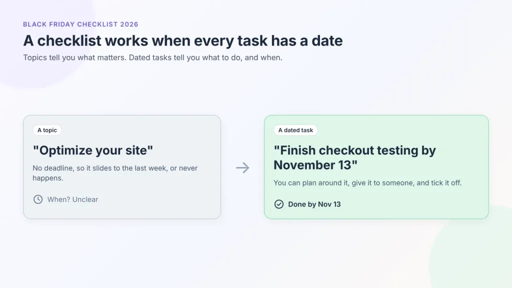 What Is a Black Friday Checklist?